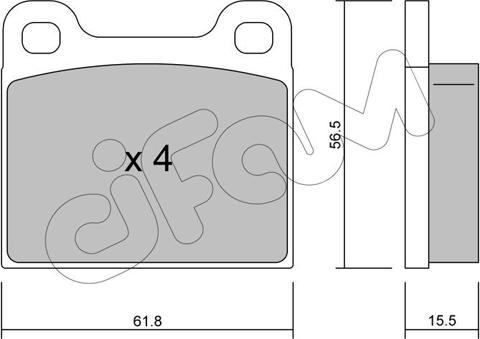 Cifam 822-003-4 - Kit de plaquettes de frein, frein à disque cwaw.fr