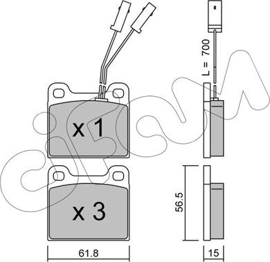 Cifam 822-003-1 - Kit de plaquettes de frein, frein à disque cwaw.fr