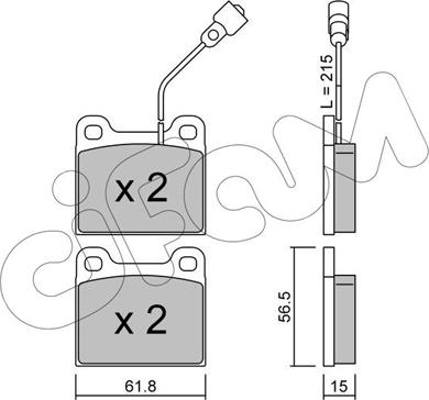 Cifam 822-003-2 - Kit de plaquettes de frein, frein à disque cwaw.fr