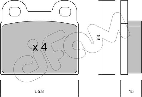 Cifam 822-002-1 - Kit de plaquettes de frein, frein à disque cwaw.fr