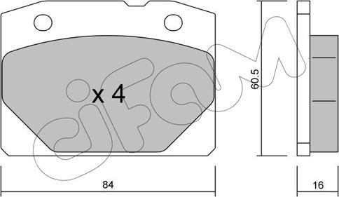 Cifam 822-007-0 - Kit de plaquettes de frein, frein à disque cwaw.fr