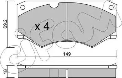 Cifam 822-014-4 - Kit de plaquettes de frein, frein à disque cwaw.fr