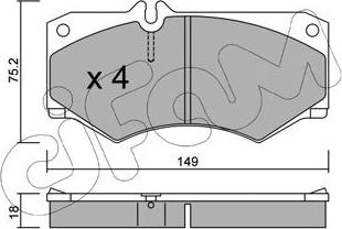 Cifam 822-014-0 - Kit de plaquettes de frein, frein à disque cwaw.fr