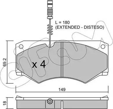 Cifam 822-014-1 - Kit de plaquettes de frein, frein à disque cwaw.fr