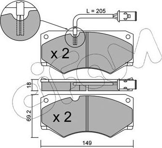 Cifam 822-014-2 - Kit de plaquettes de frein, frein à disque cwaw.fr