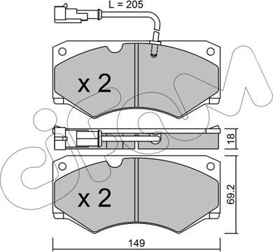 Cifam 822-014-7 - Kit de plaquettes de frein, frein à disque cwaw.fr