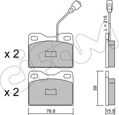 Cifam 822-015-4 - Kit de plaquettes de frein, frein à disque cwaw.fr