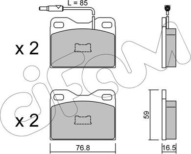 Cifam 822-015-5 - Kit de plaquettes de frein, frein à disque cwaw.fr