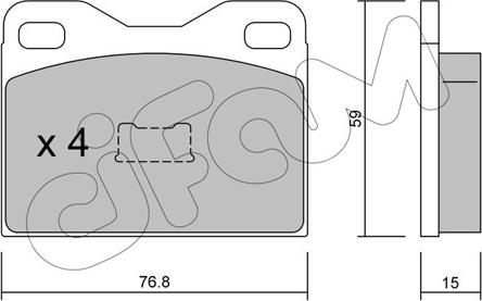 Cifam 822-015-0 - Kit de plaquettes de frein, frein à disque cwaw.fr