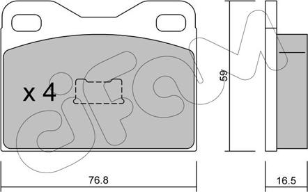 Cifam 822-015-1 - Kit de plaquettes de frein, frein à disque cwaw.fr