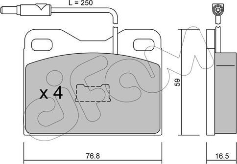 Cifam 822-015-3 - Kit de plaquettes de frein, frein à disque cwaw.fr