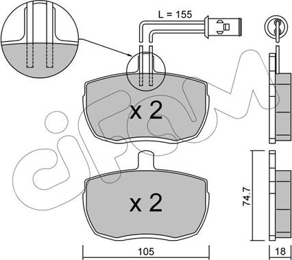 Cifam 822-016-1 - Kit de plaquettes de frein, frein à disque cwaw.fr