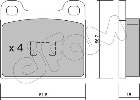 Cifam 822-010-0 - Kit de plaquettes de frein, frein à disque cwaw.fr