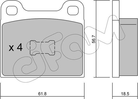 Cifam 822-010-1 - Kit de plaquettes de frein, frein à disque cwaw.fr