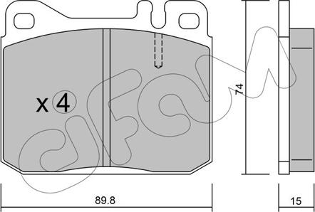 Cifam 822-011-0 - Kit de plaquettes de frein, frein à disque cwaw.fr