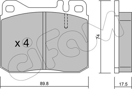 Cifam 822-011-1 - Kit de plaquettes de frein, frein à disque cwaw.fr