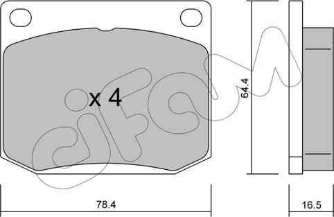 Cifam 822-018-0 - Kit de plaquettes de frein, frein à disque cwaw.fr