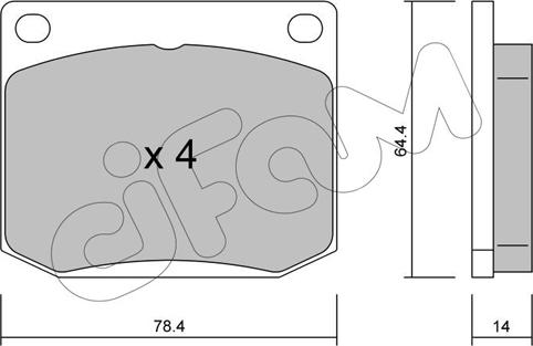 Cifam 822-018-1 - Kit de plaquettes de frein, frein à disque cwaw.fr