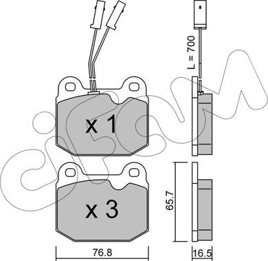 Cifam 822-013-0 - Kit de plaquettes de frein, frein à disque cwaw.fr