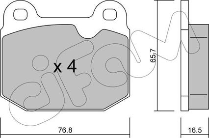 Cifam 822-013-1 - Kit de plaquettes de frein, frein à disque cwaw.fr