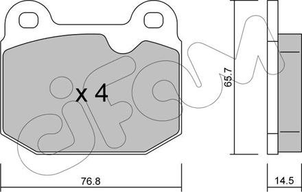 Cifam 822-013-3 - Kit de plaquettes de frein, frein à disque cwaw.fr