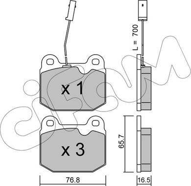 Cifam 822-013-2 - Kit de plaquettes de frein, frein à disque cwaw.fr