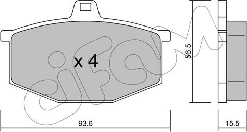 Cifam 822-012-0 - Kit de plaquettes de frein, frein à disque cwaw.fr