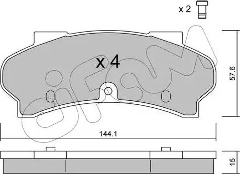 Cifam 822-017-0 - Kit de plaquettes de frein, frein à disque cwaw.fr