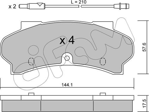 Cifam 822-017-1 - Kit de plaquettes de frein, frein à disque cwaw.fr