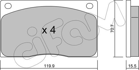 Cifam 822-089-0 - Kit de plaquettes de frein, frein à disque cwaw.fr