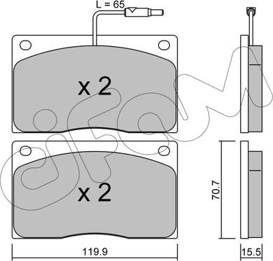 Cifam 822-089-1 - Kit de plaquettes de frein, frein à disque cwaw.fr