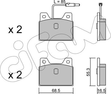 Cifam 822-084-0 - Kit de plaquettes de frein, frein à disque cwaw.fr