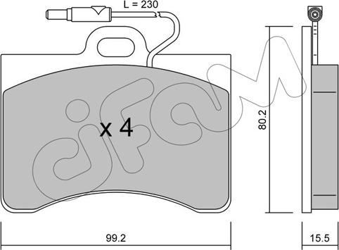 Cifam 822-085-0 - Kit de plaquettes de frein, frein à disque cwaw.fr