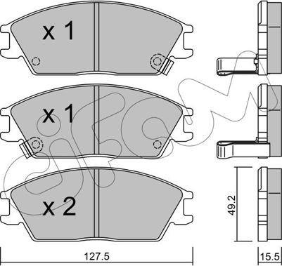 Cifam 822-081-1 - Kit de plaquettes de frein, frein à disque cwaw.fr