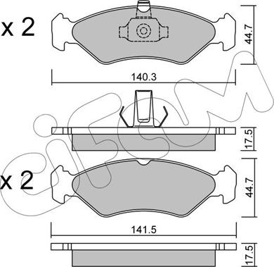 Cifam 822-088-0 - Kit de plaquettes de frein, frein à disque cwaw.fr