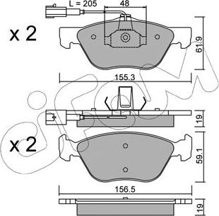 Cifam 822-083-0 - Kit de plaquettes de frein, frein à disque cwaw.fr