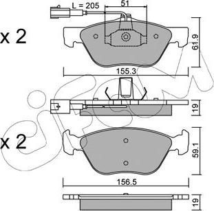 Cifam 822-083-1 - Kit de plaquettes de frein, frein à disque cwaw.fr