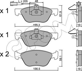 Cifam 822-083-2 - Kit de plaquettes de frein, frein à disque cwaw.fr