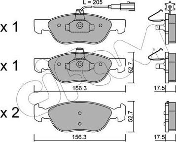 Cifam 822-082-0 - Kit de plaquettes de frein, frein à disque cwaw.fr