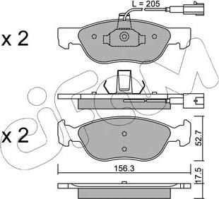 Cifam 822-082-1 - Kit de plaquettes de frein, frein à disque cwaw.fr