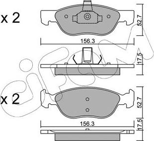 Cifam 822-082-2 - Kit de plaquettes de frein, frein à disque cwaw.fr