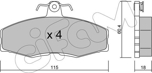 Cifam 822-039-0 - Kit de plaquettes de frein, frein à disque cwaw.fr