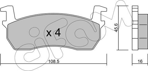 Cifam 822-034-0 - Kit de plaquettes de frein, frein à disque cwaw.fr