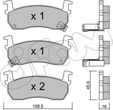 Cifam 822-034-1 - Kit de plaquettes de frein, frein à disque cwaw.fr