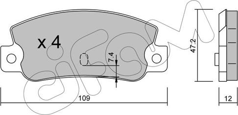 Cifam 822-035-0 - Kit de plaquettes de frein, frein à disque cwaw.fr