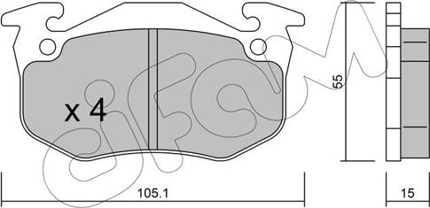 Cifam 822-036-5 - Kit de plaquettes de frein, frein à disque cwaw.fr