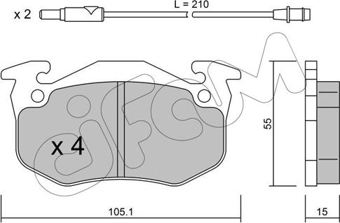 Cifam 822-036-2 - Kit de plaquettes de frein, frein à disque cwaw.fr