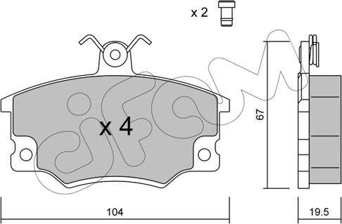 Cifam 822-030-0 - Kit de plaquettes de frein, frein à disque cwaw.fr