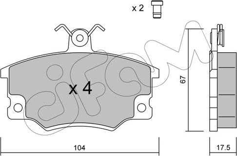 Cifam 822-030-1 - Kit de plaquettes de frein, frein à disque cwaw.fr