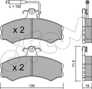 Cifam 822-031-0 - Kit de plaquettes de frein, frein à disque cwaw.fr